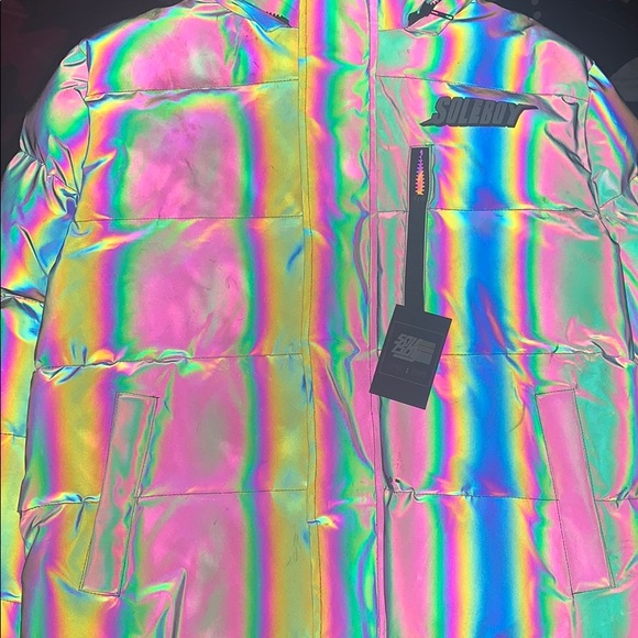 soleboy reflective puffer jacket
